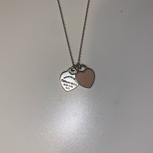 tiffany & co. double heart tag pendant
